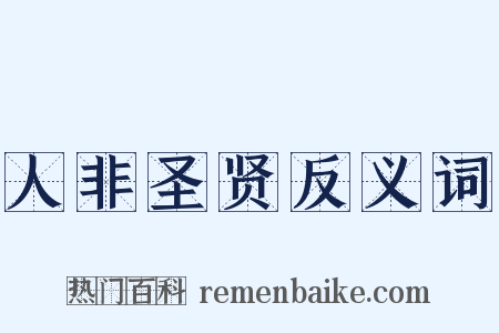 人非圣贤反义词是什么意思的图片